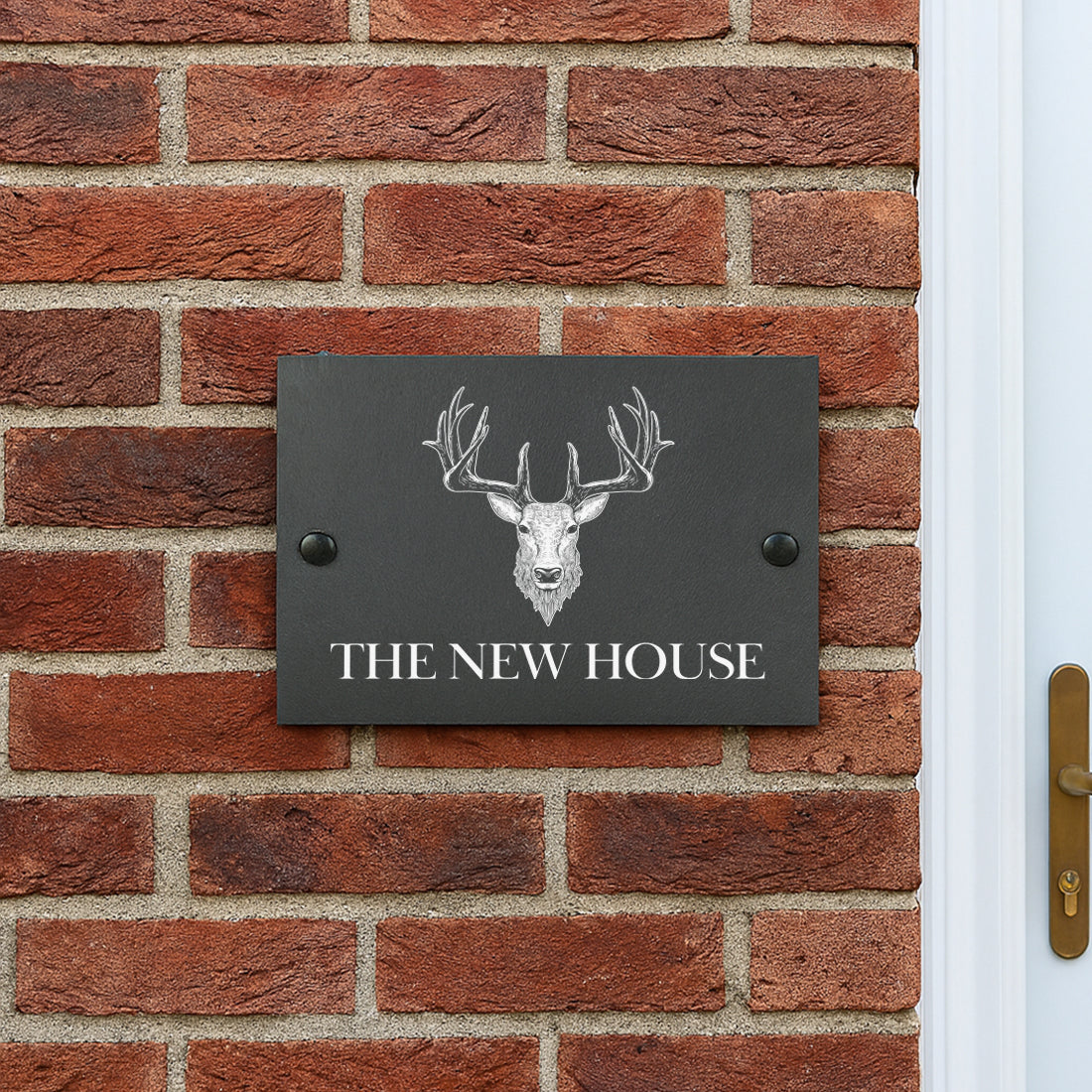 Stag Slate House Number or Name Wall Mounted Sign