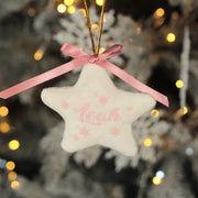 Plush Padded Star Christmas Tree Decoration