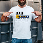 Dad Daddy Step-Dad Star Review Men's T-Shirt