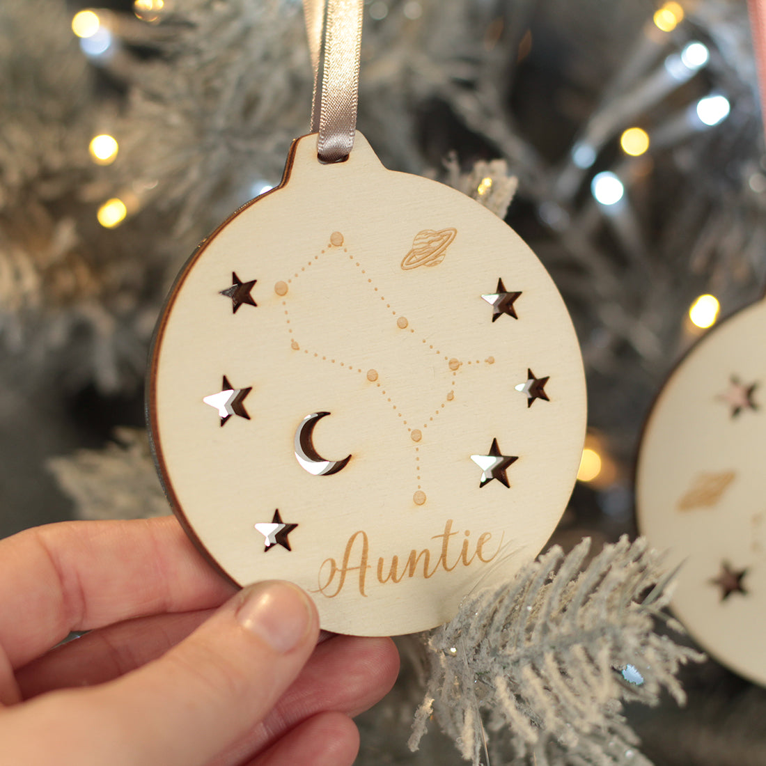Zodiac Birth Star Sign Constellation 3-D Christmas Tree Bauble Ornament-Love Lumi Ltd