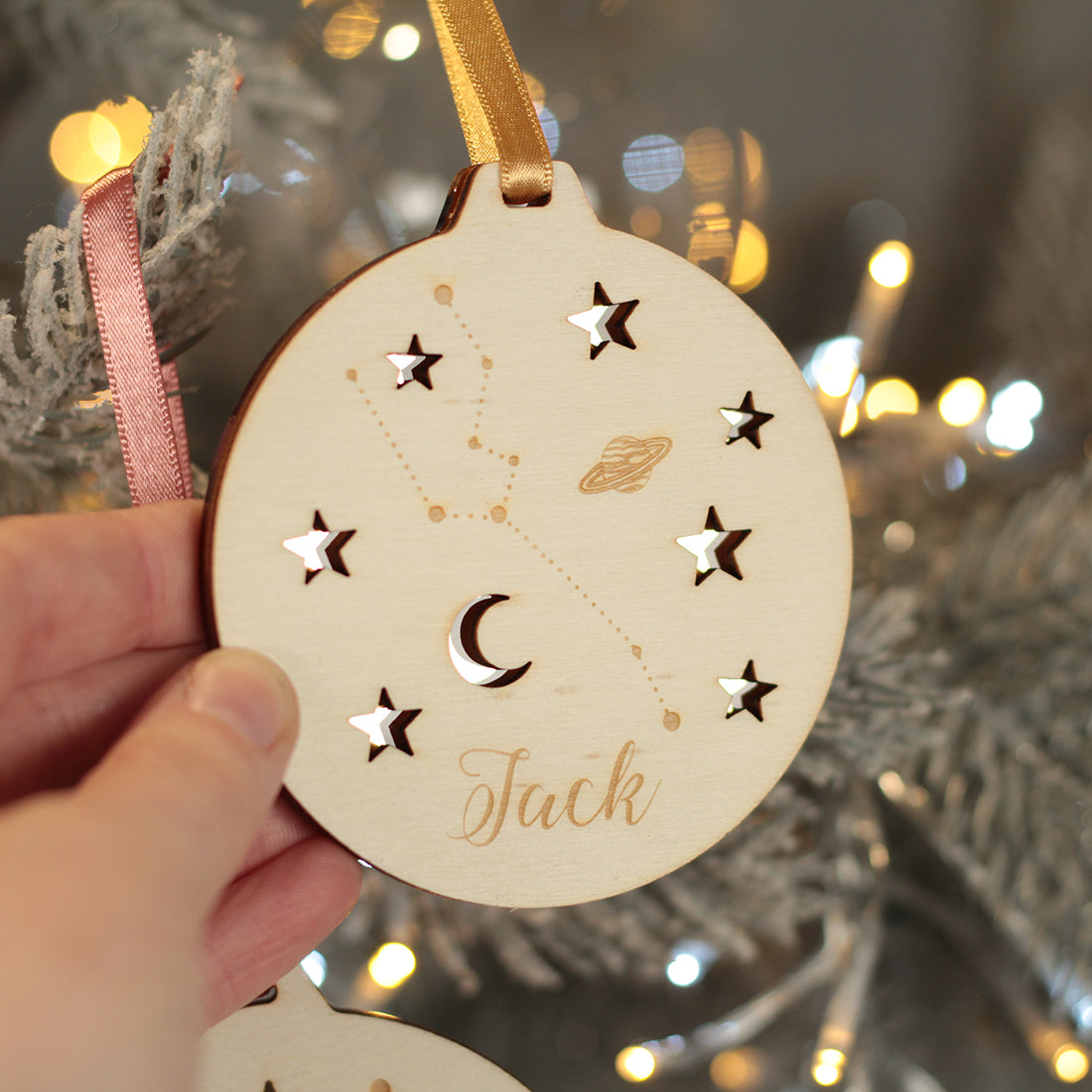 Zodiac Birth Star Sign Constellation 3-D Christmas Tree Bauble Ornament-Love Lumi Ltd
