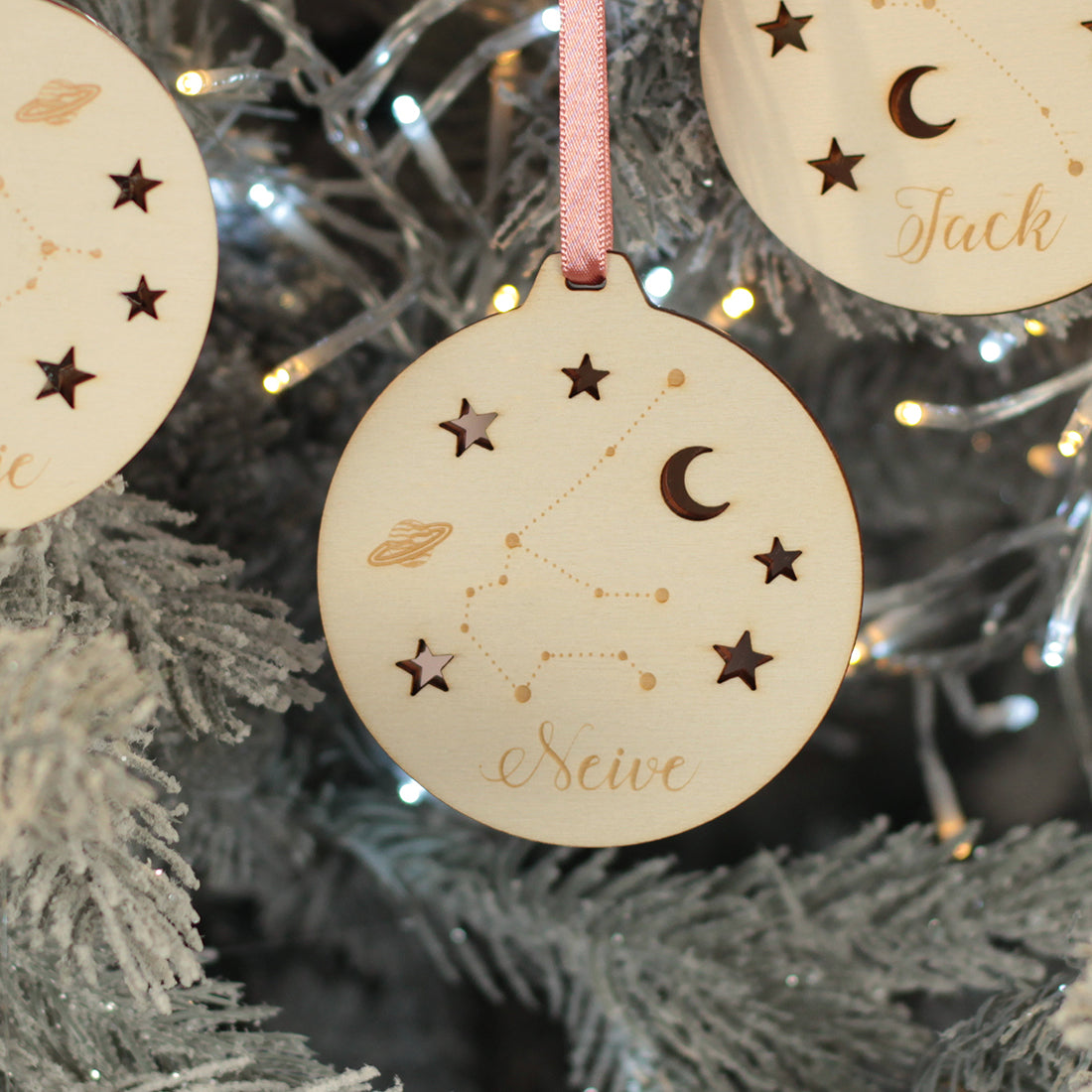 Zodiac Birth Star Sign Constellation 3-D Christmas Tree Bauble Ornament-Love Lumi Ltd