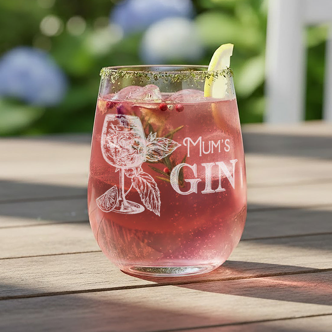 Personalised Stemless Gin Glass