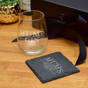 Gin Label Engraved Stemless Gin Glass