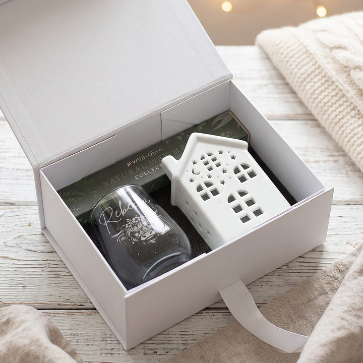 Highland Cow Stemless Glass and Wax Melts Gift Boxed Set