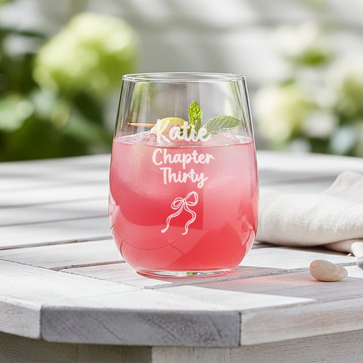 Birthday Chapter Stemless Glass and Wax Melts Gift Boxed Set
