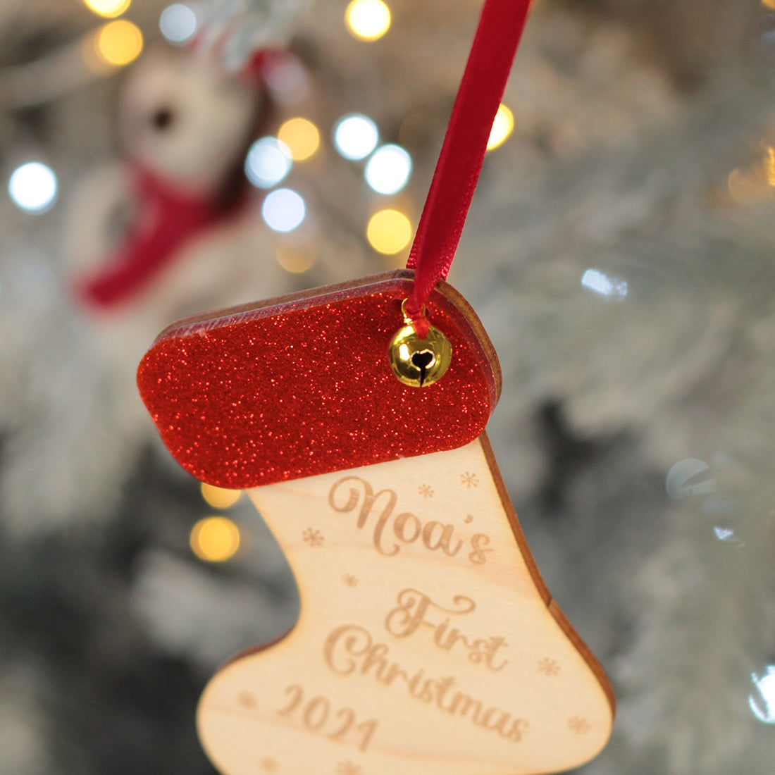 Baby's 1st Christmas Stocking Tree Decoration