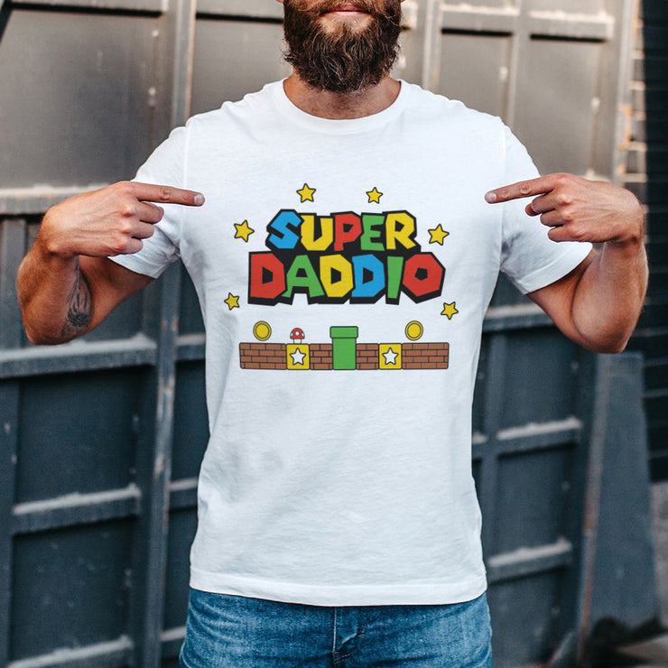 Super Daddio and Babio Gaming T-Shirt and Baby Grow set