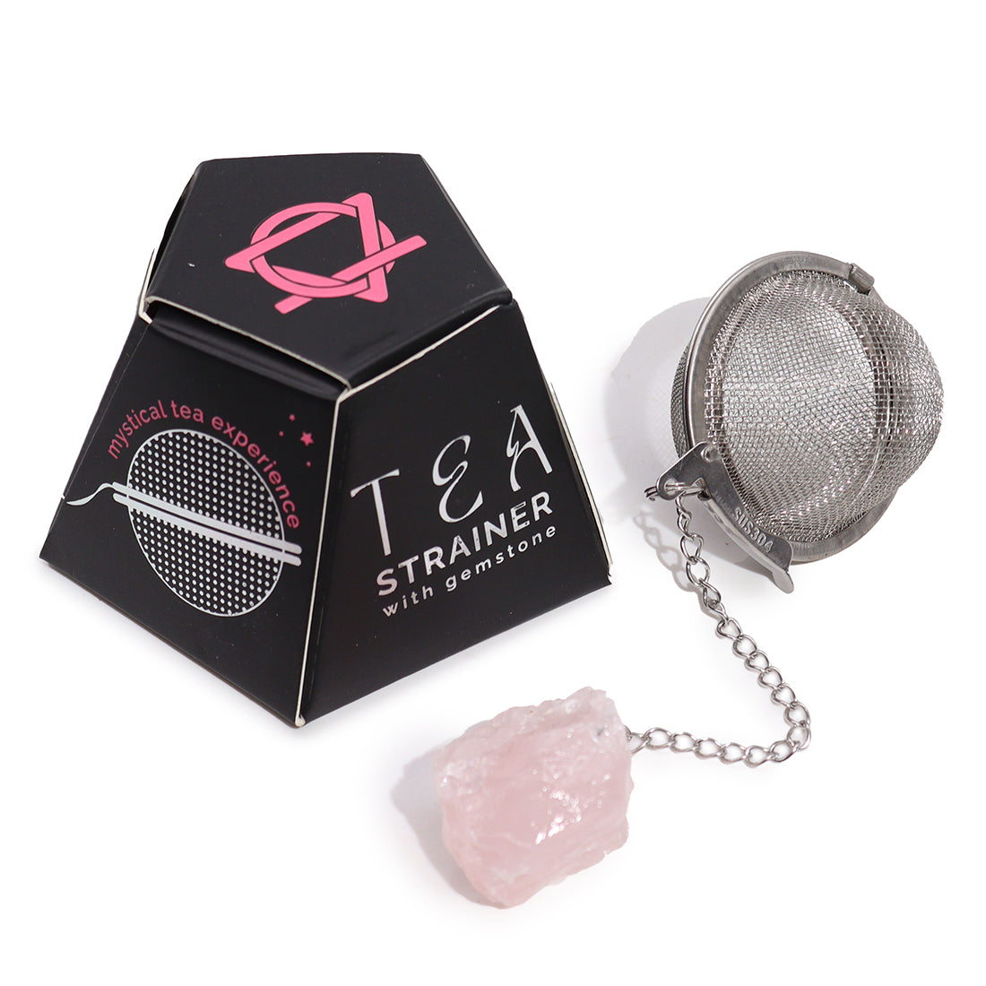 Rose Quartz Loose Leaf Tea Strainer