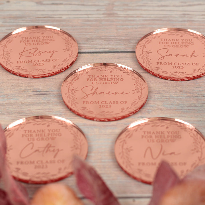 Thank You For Helping Me Grow Teacher Wildflower Magnet &amp; Card