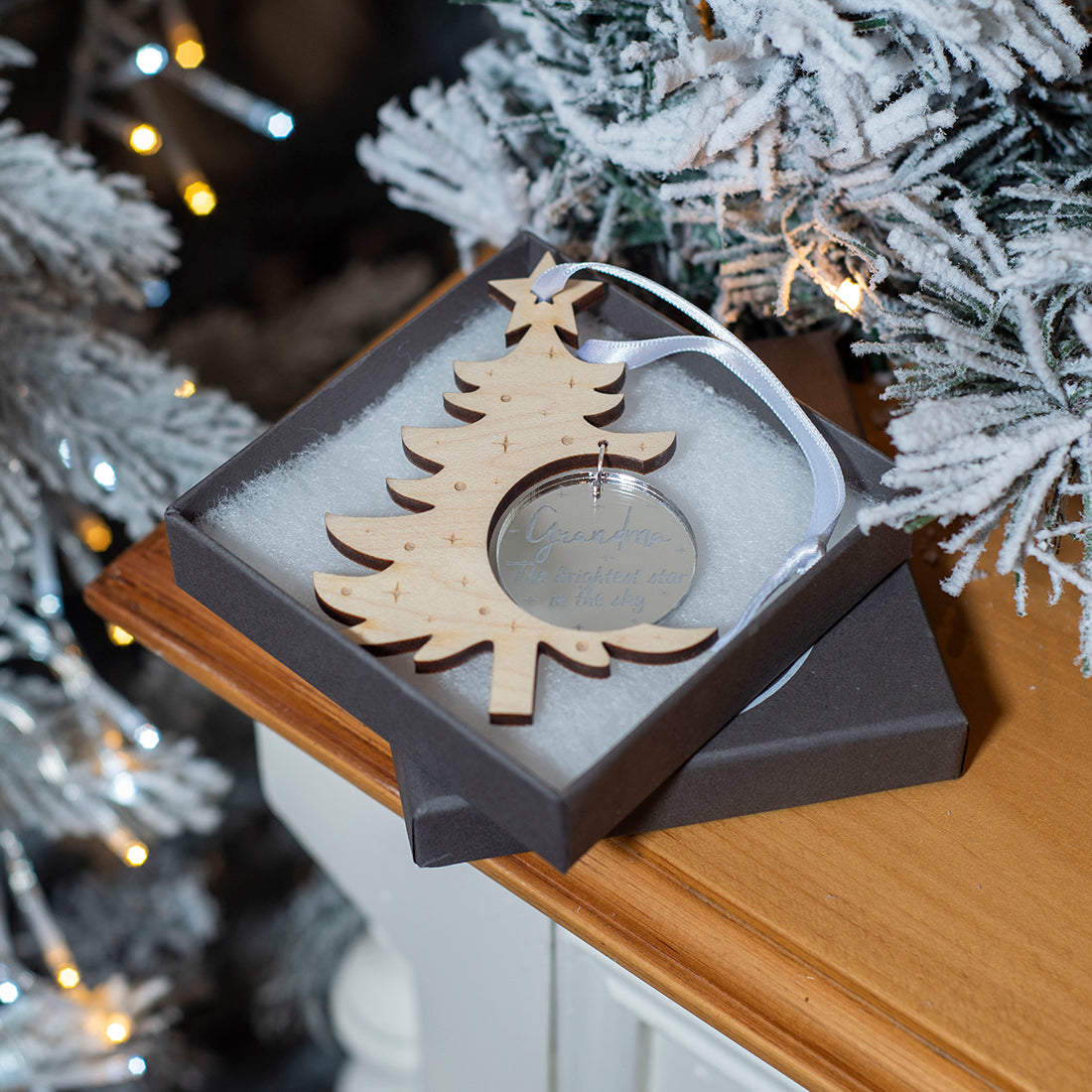 Memorial Christmas Tree with Mirror Bauble Christmas Decoration-Love Lumi Ltd