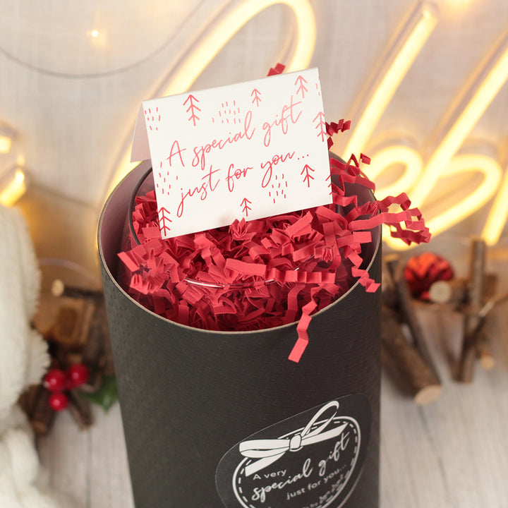 Merry Christmas Message Gin Glass and Chocolate Truffles Gift Boxed Set