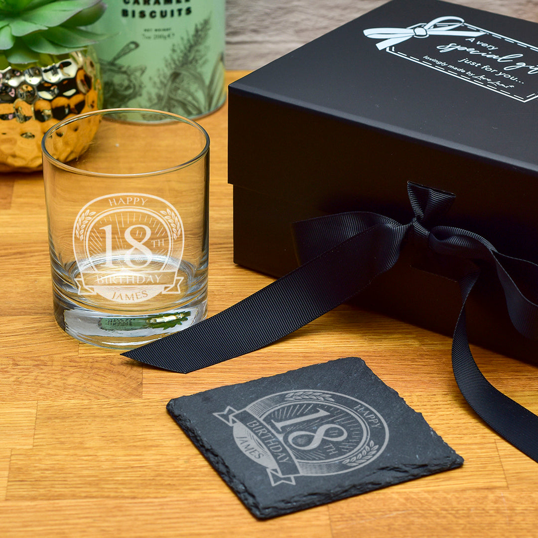 Happy Birthday Engraved tumbler Glass-Love Lumi Ltd