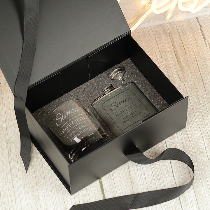 ANY TEXT Hip Flask