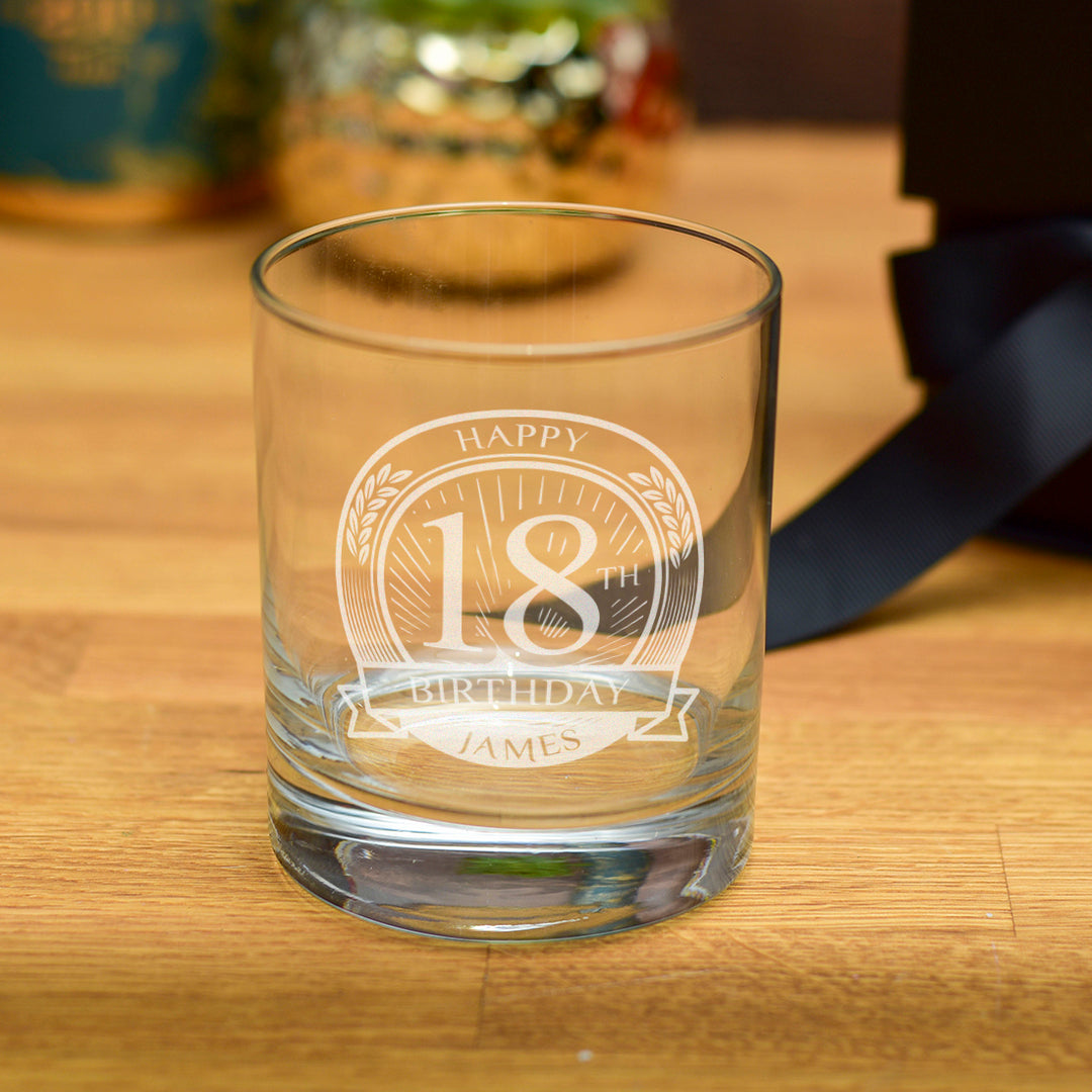 Happy Birthday Engraved tumbler Glass-Love Lumi Ltd