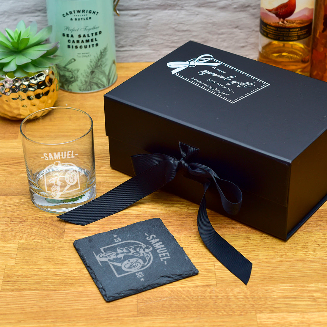Personalised Motorbike Engraved Whiskey Glass-Love Lumi Ltd