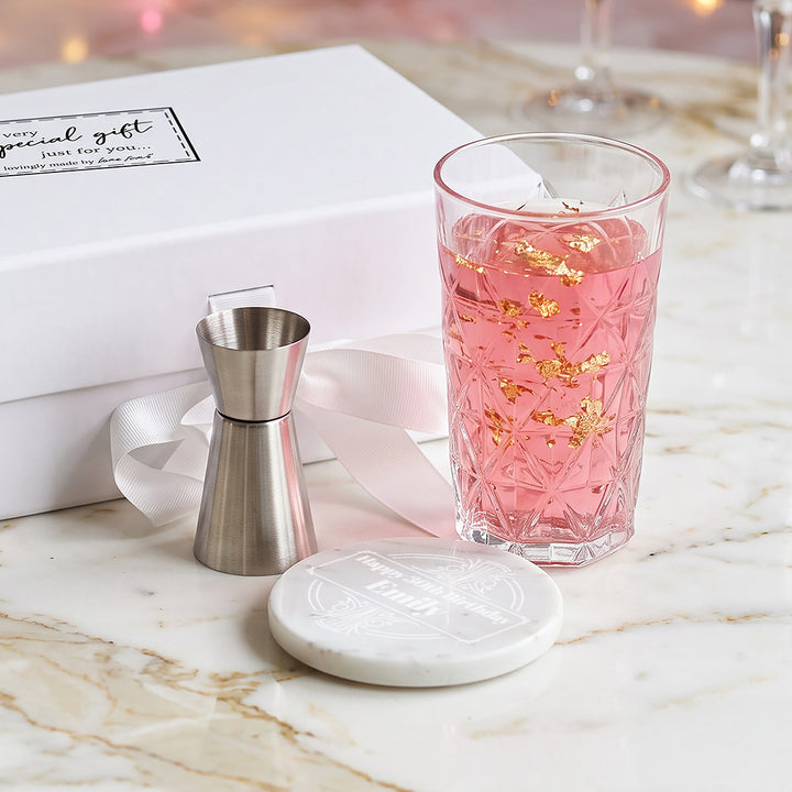 Art Deco Highball cocktail mixer glass gift boxed set