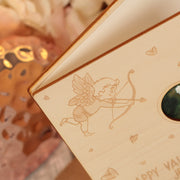 Cupid Valentine's Day Wooden Engraved Greetings Card-Love Lumi Ltd