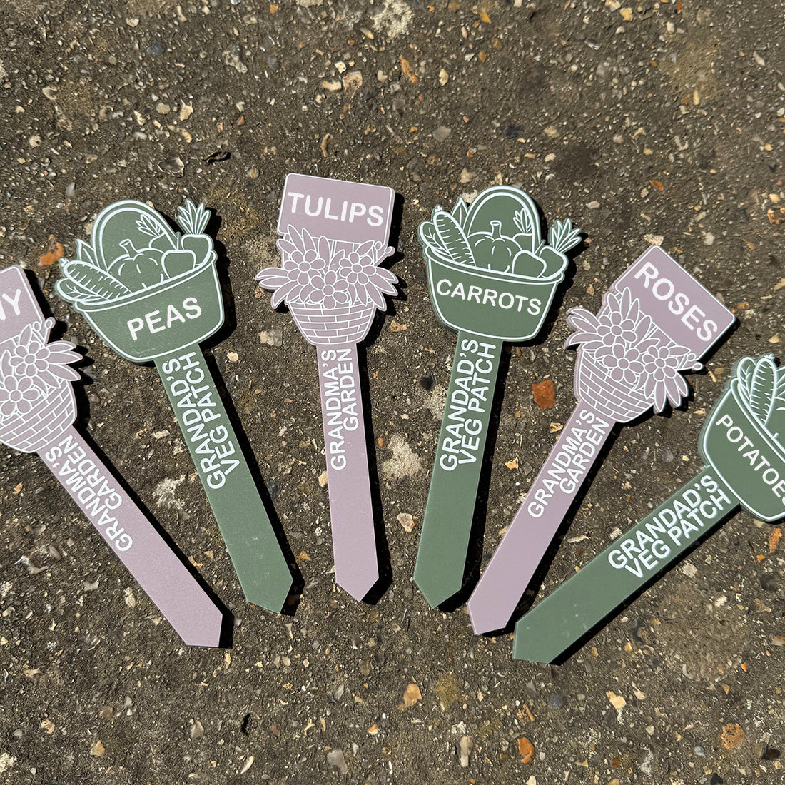 Custom Acrylic Vegetable Basket Garden Greenhouse Plant Markers
