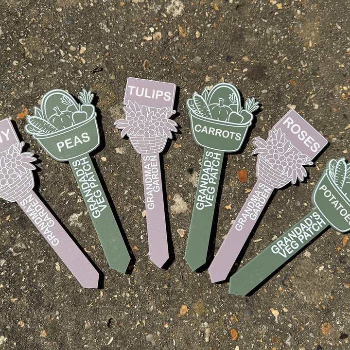 Custom Acrylic Vegetable Basket Garden Greenhouse Plant Markers