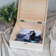 Botanical Wedding Natural Wooden Memory Keepsake Box-Love Lumi Ltd