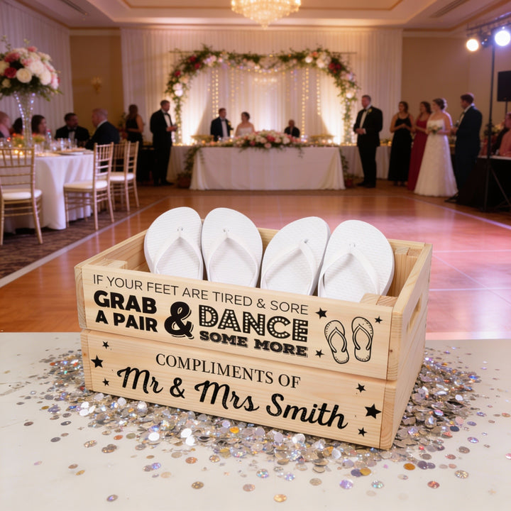 Personalised Wedding Flip Flop Crate