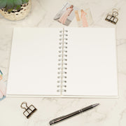 Personalised Rose Gold Floral Frame Wedding Planner Hardback Notebook