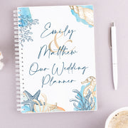 Watercolour Beach Wedding Planner Hardback Notebook