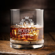 Personalised Regal Frame Initial Engraved Tumbler Glass-Love Lumi Ltd