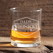 Personalised Vintage Label Engraved Whiskey Glass Tumbler-Love Lumi Ltd