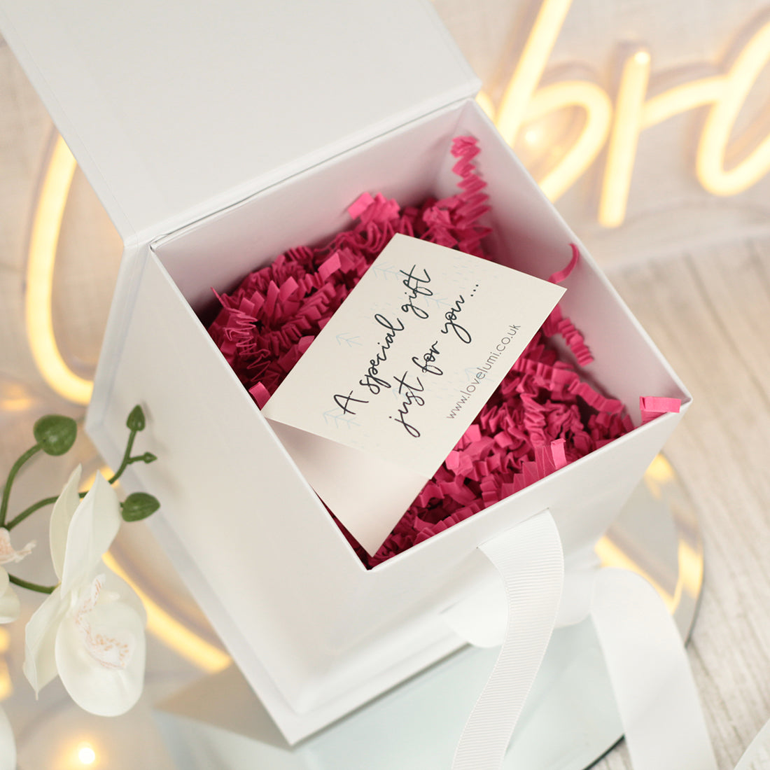 50th Birthday Diamante Crystal Embellished Stemless Glass and Birthstone Heart Gift Set