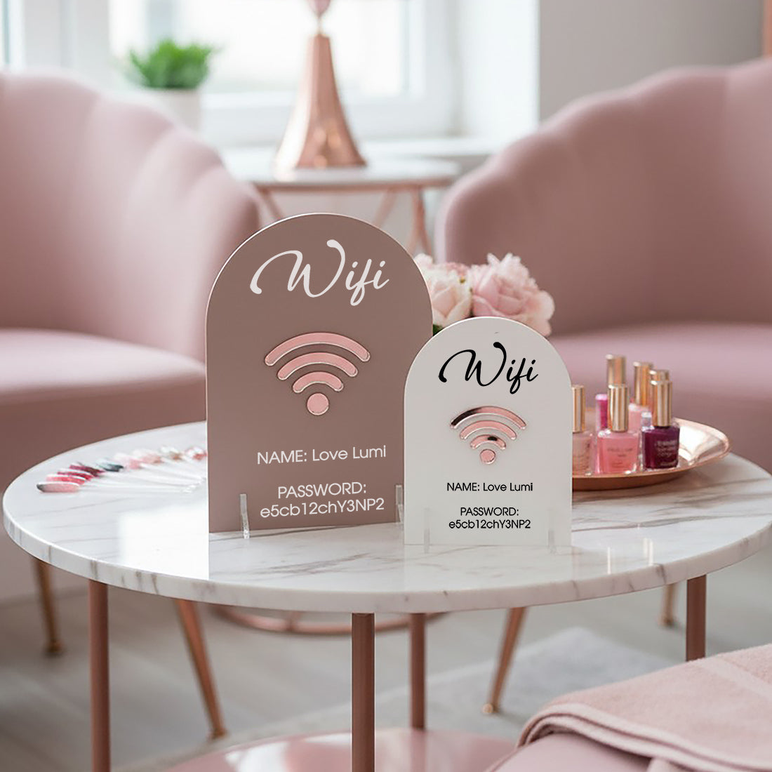 Custom Branded Business WiFi password Acrylic Sign
