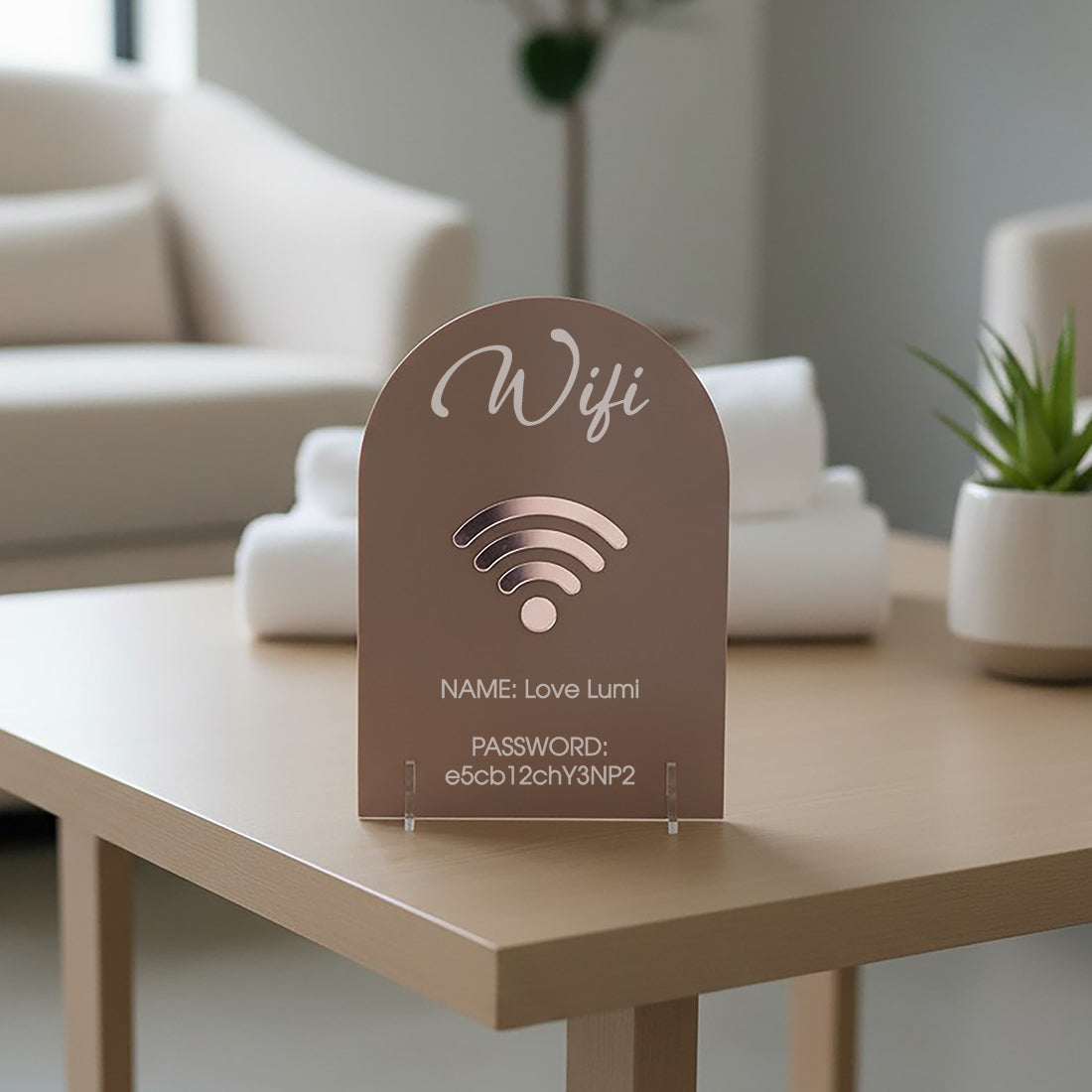 Custom Branded Business WiFi password Acrylic Sign