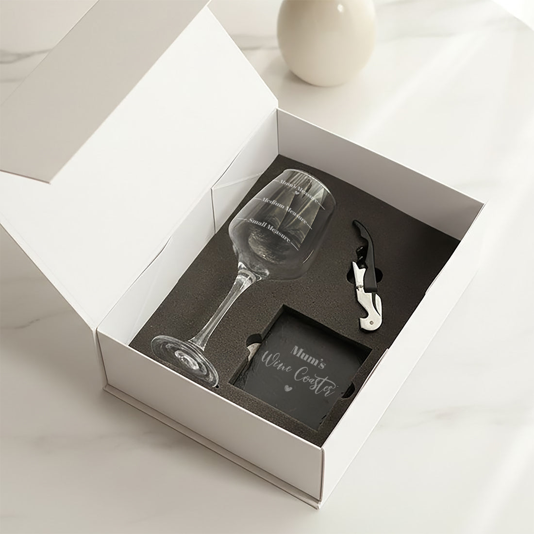 Personalised Engraved Measure Stemmed Wine Glass