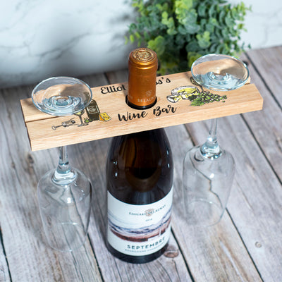 Wine Prosecco Champagne Bar Bottle Butler and Glasses Holder-Love Lumi Ltd