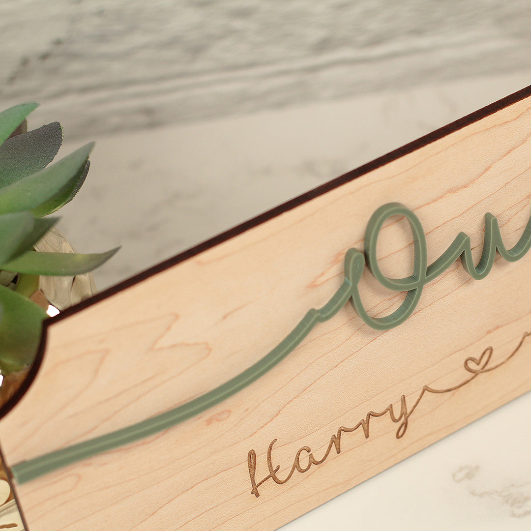Our Family 3D Wood &amp; Acrylic Street Sign-Love Lumi Ltd