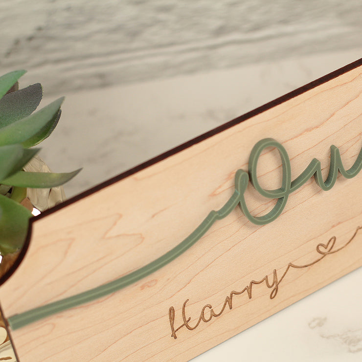 Our Family 3D Wood & Acrylic Street Sign