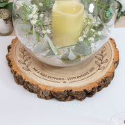 Large Floral Frame Wood Slice Table Centrepiece-Love Lumi Ltd