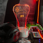 Personalised Neon Red Retro Games Controller and Headset Gaming Station-Love Lumi Ltd