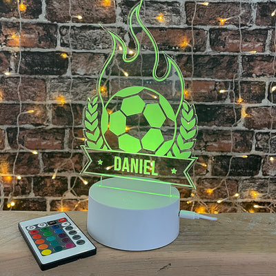 Personalised Football LED Neon colour changing night light-Love Lumi Ltd