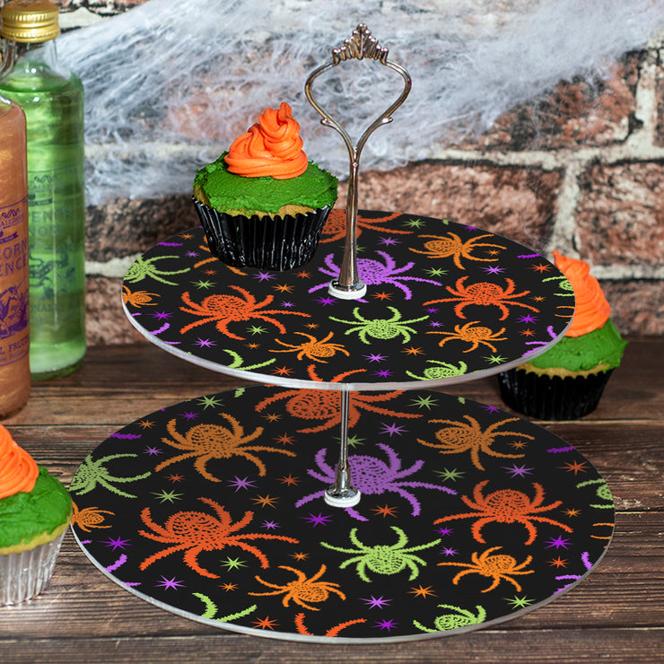 Bico Halloween Spider Web 12.7 inch Black Ceramic Cake Stand, for holding  cakes, desserts, Microwave and Dishwasher Safe - Walmart.com