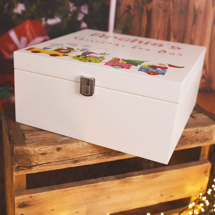 Personalised Toy Train Wooden Christmas Eve Box-Love Lumi Ltd