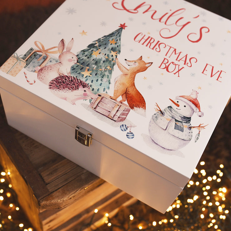 Personalised Winter Animals Wooden Christmas Eve Box-Love Lumi Ltd