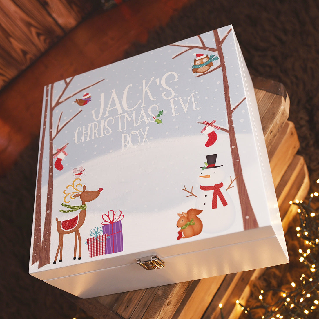 Snowy Forest Wooden Christmas Eve Box-Love Lumi Ltd