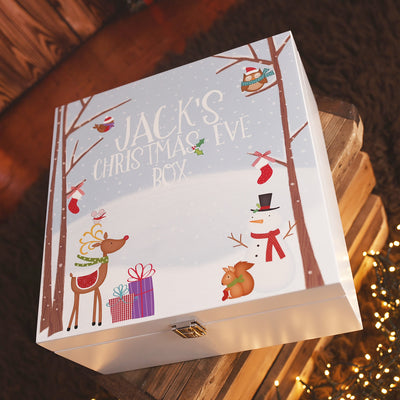 Personalised Snowy Forest Wooden Christmas Eve Box-Love Lumi Ltd