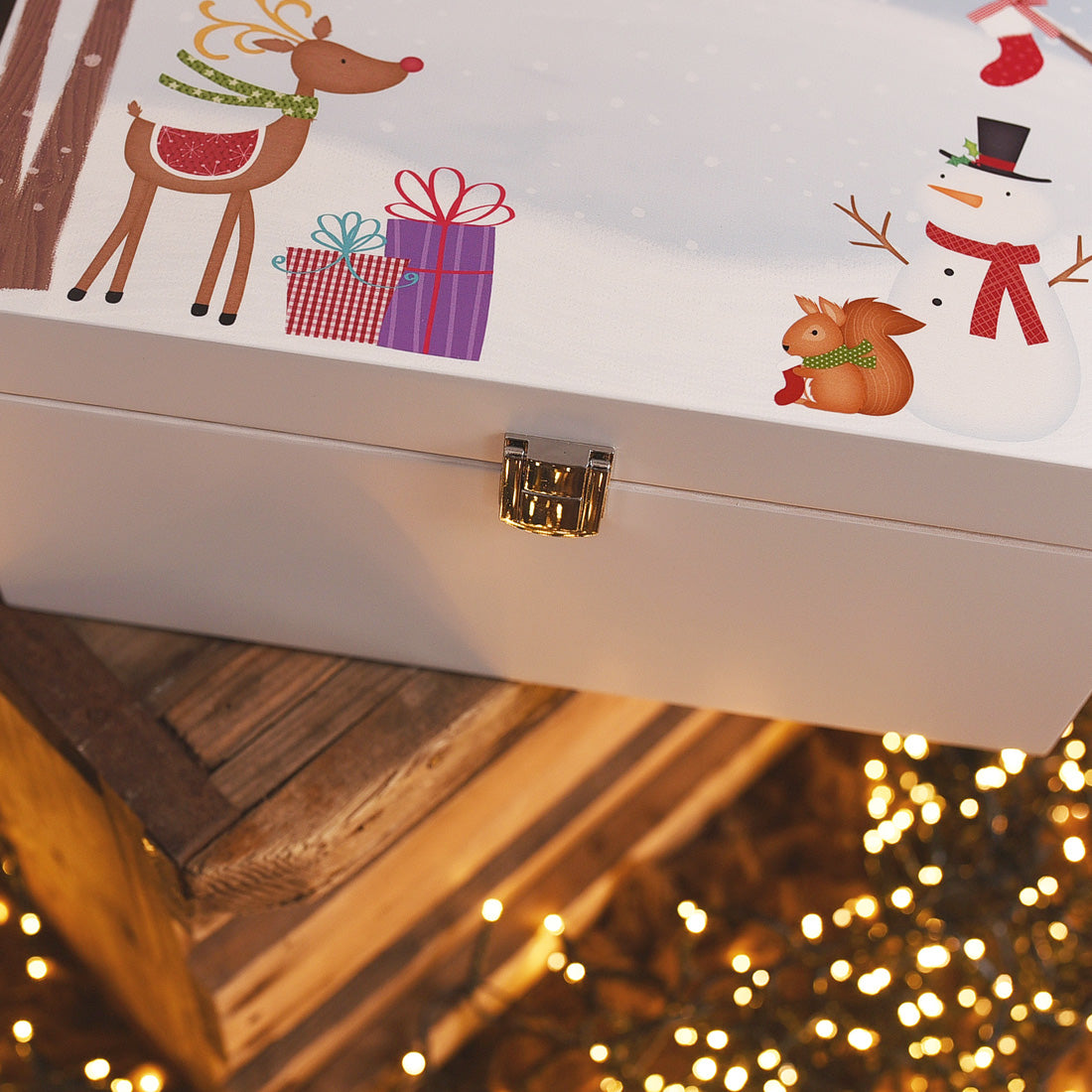 Snowy Forest Wooden Christmas Eve Box-Love Lumi Ltd