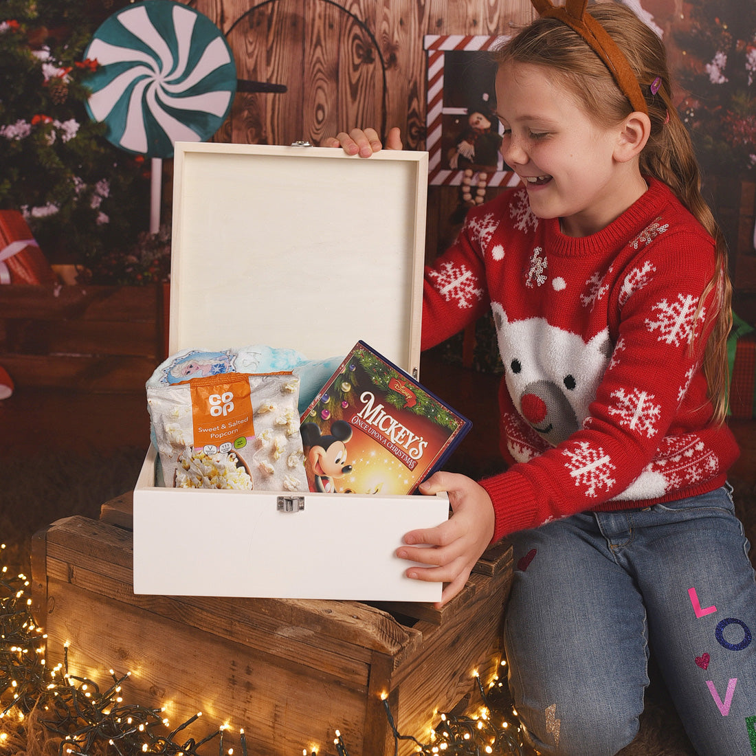 Winter Animals Wooden Christmas Eve Box-Love Lumi Ltd