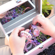 Personalised Floral Alphabet Wooden Jewellery Box with Mirror-Love Lumi Ltd