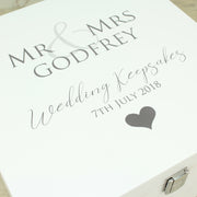 Mr & Mrs Wooden Keepsake Memory Box-Love Lumi Ltd