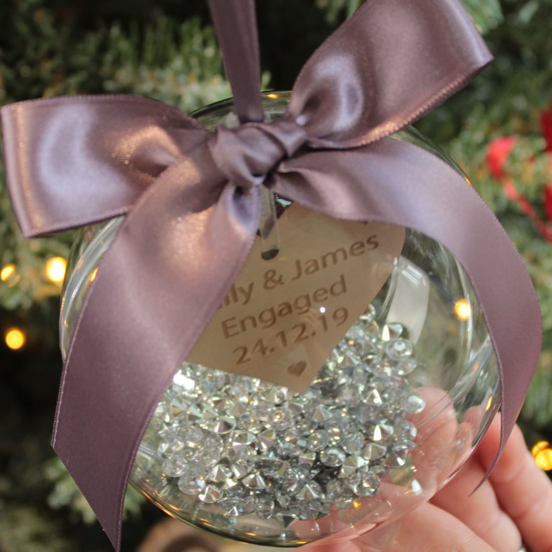 Engagement Christmas Bauble-Love Lumi Ltd